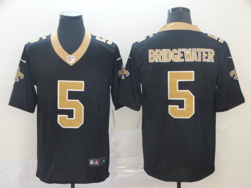 Men's New Orleans Saints Teddy Bridgewater #5 Black Jersey